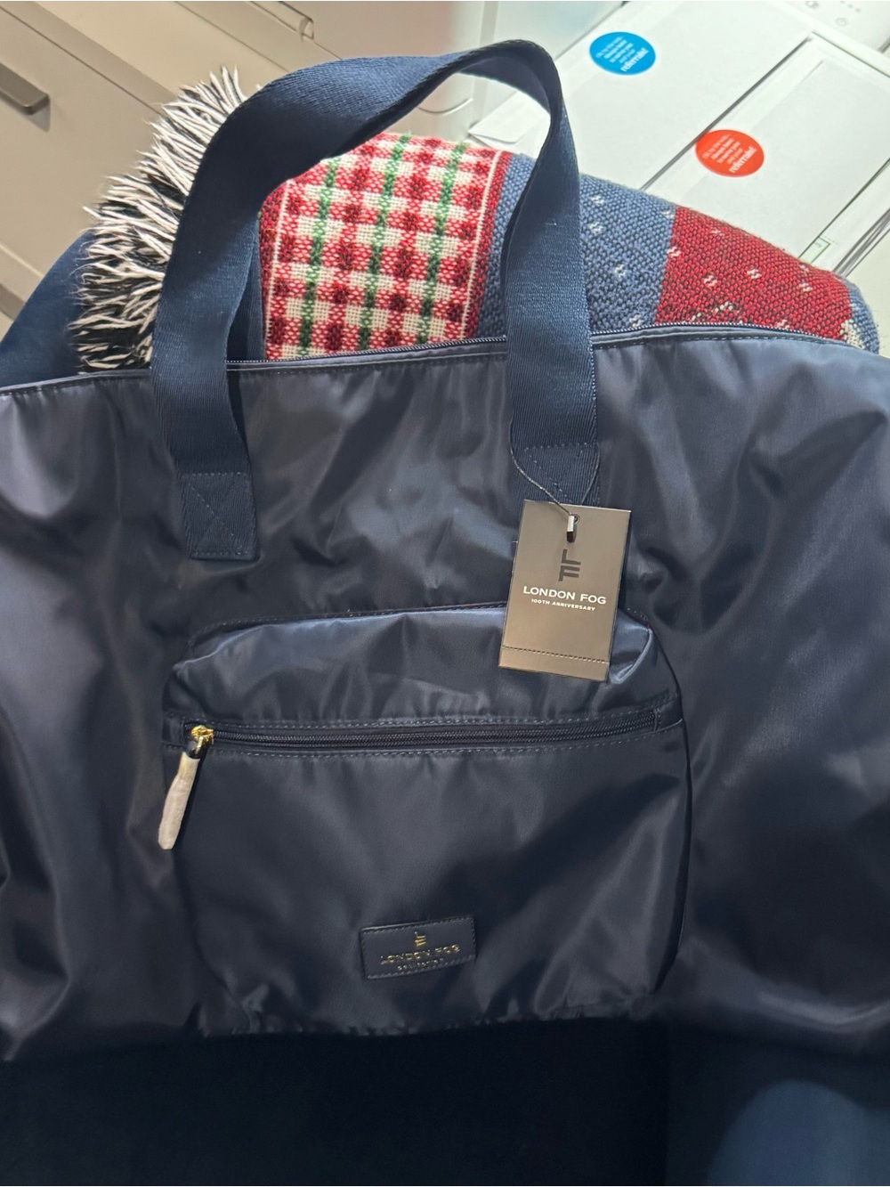 London Fog Navy Weekender Duffel Bag